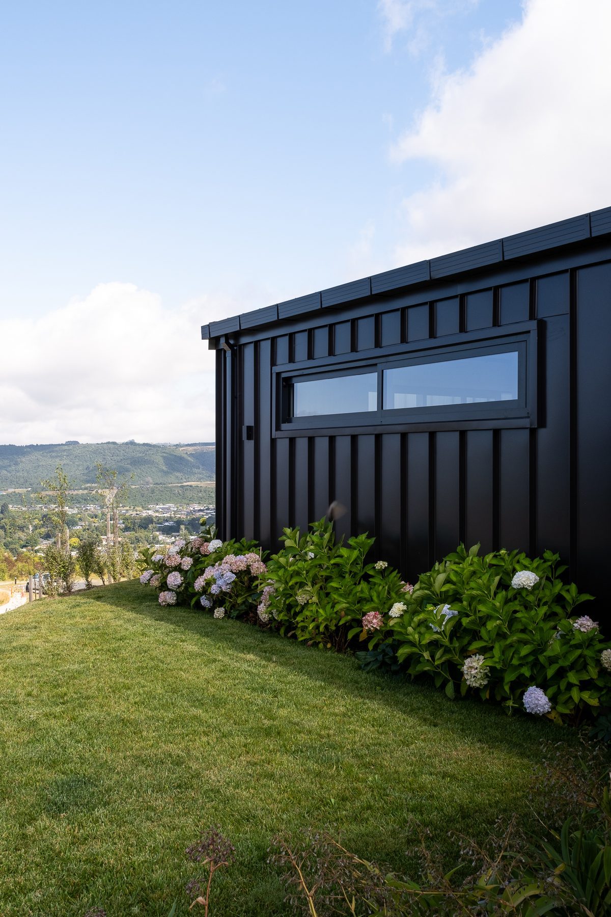 Looking over the roofline to Whangamatā Bay.