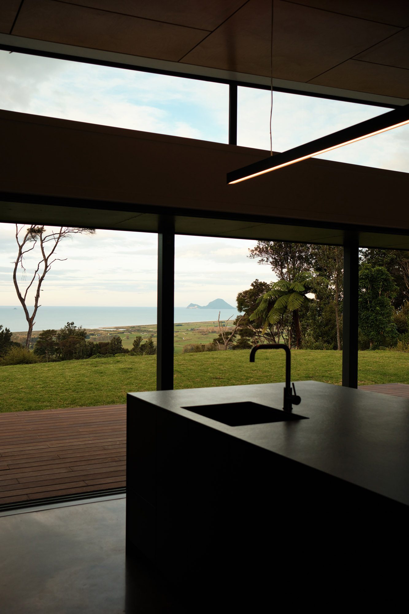 Interior: moody shot of the kitchen in the afternoon