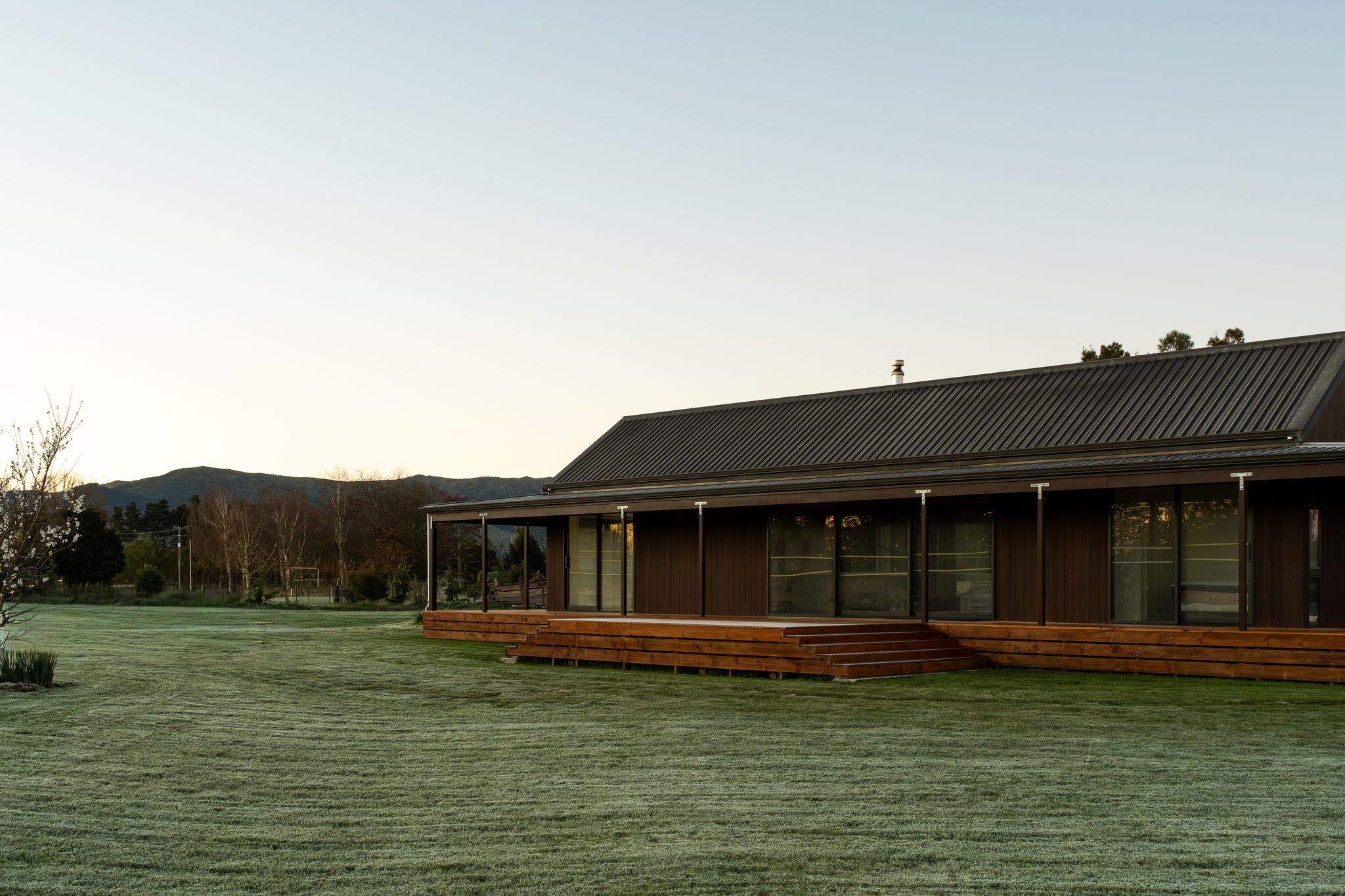 The house in its rural paddock.